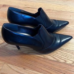Size 8 black leather booties.
